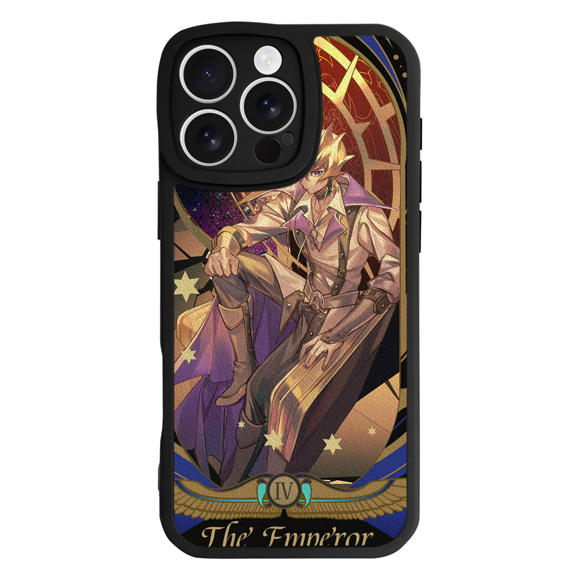 （画像用） 遊☆戯☆王 Yu-Gi-Oh! 【iPhone 16シリーズ対応】シリコンスマホケース（レザー調） 材質：シリコン